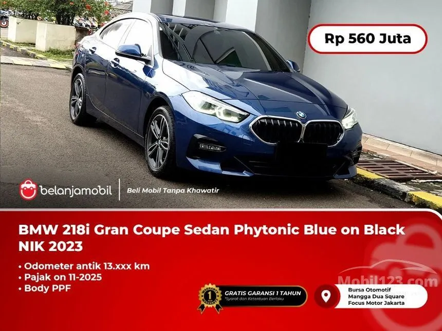 Jual Mobil BMW 218i 2023 Gran Coupe Sport 1.5 di DKI Jakarta Automatic Coupe Biru Rp 560.000.000