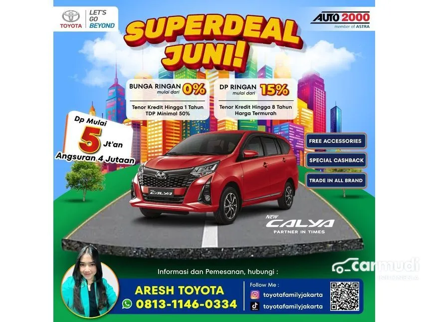 Jual Mobil Toyota Calya 2024 G 1.2 di DKI Jakarta Manual MPV Merah Rp 160.800.000