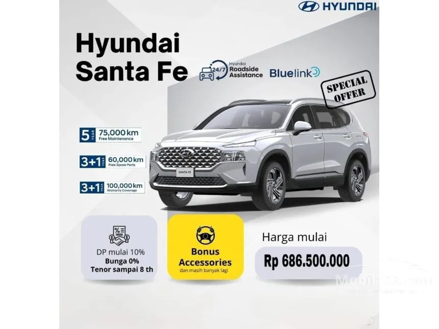 Jual Mobil Hyundai Santa Fe 2023 Prime 2.5 di DKI Jakarta Automatic SUV Hitam Rp 665.000.000