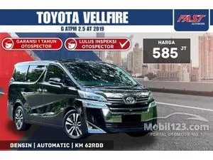 2019 Toyota Vellfire 2.5 G MPV ATPM AT PILOT SEAT SUNROOF LOW KM.62RB & PAJAK PANJANG