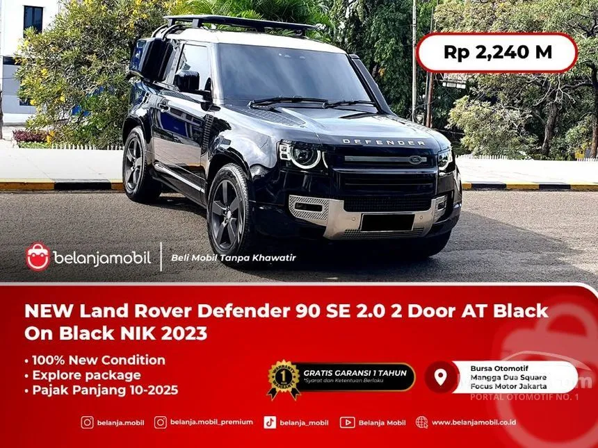 Jual Mobil Land Rover Defender 2023 90 P300 Explorer Package 2.0 di DKI Jakarta Automatic SUV Hitam Rp 2.240.000.000