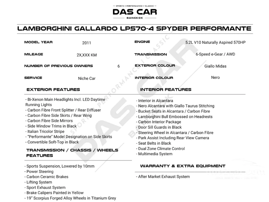 2011 Lamborghini GALLARDO LP560-4 Convertible