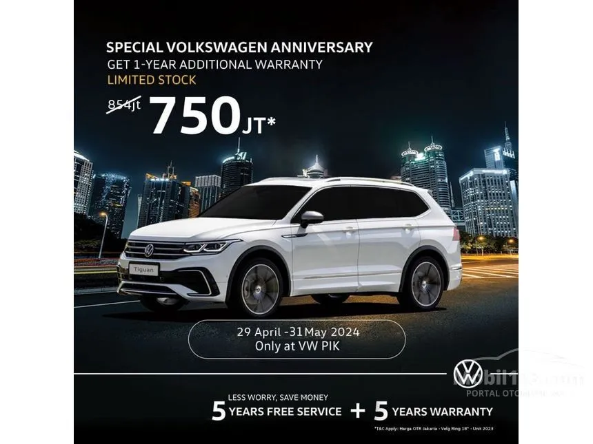 Jual Mobil Volkswagen Tiguan 2023 TSI ALLSPACE 1.4 di DKI Jakarta Automatic SUV Hitam Rp 750.000.000