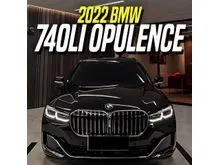 2022 BMW 740Li 3.0 Opulence Sedan Black on Brown 740 Li Hitam
