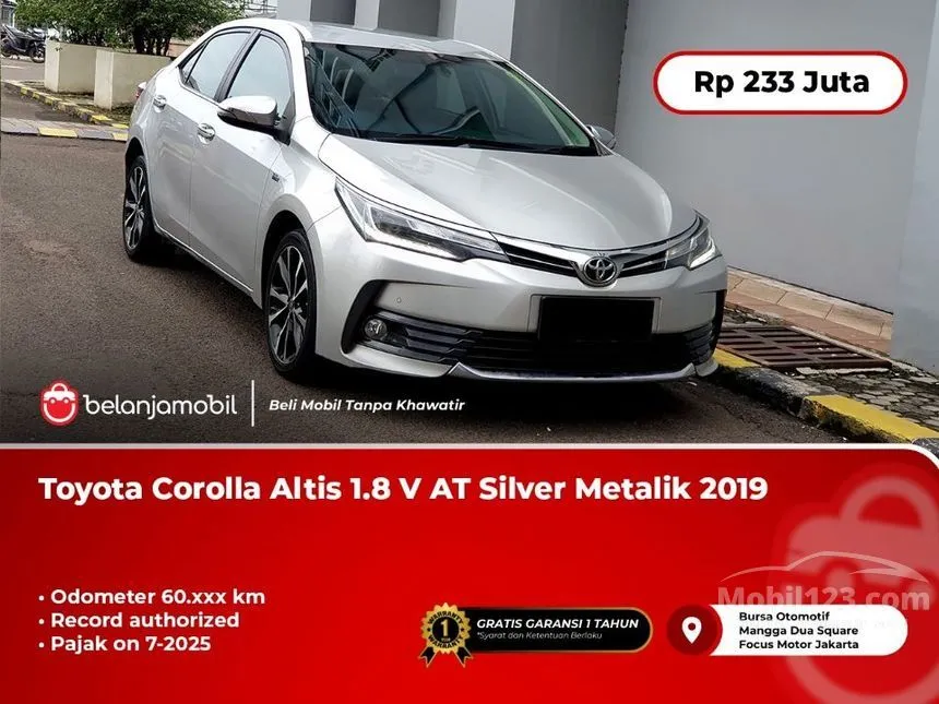 Jual Mobil Toyota Corolla Altis 2019 V 1.8 di DKI Jakarta Automatic Sedan Silver Rp 233.000.000