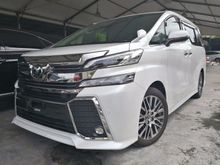 2016 Toyota Vellfire 2.5 ZG DUAL SUNROOF WHITE UNREG