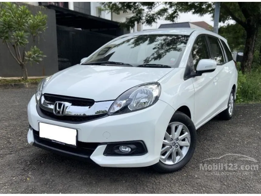 Jual Mobil Honda Mobilio 2014 E 1.5 di Banten Manual MPV Putih Rp 110.000.000