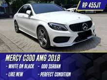 2018 Mercedes-Benz C300 2.0 AMG Line Sedan White on Black Putih Mercy C 300