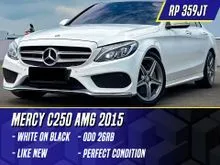 2015 Mercedes-Benz C250 2.0 AMG Sedan White on Black Putih Mercy C 250