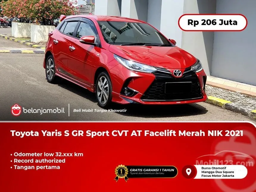 Jual Mobil Toyota Yaris 2021 GR Sport 7 AB 1.5 di DKI Jakarta Automatic Hatchback Merah Rp 206.000.000