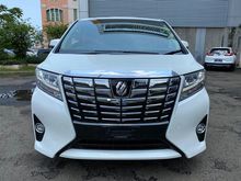 LIKE NEW TOYOTA ALPHARD 2.5 G ATPM 2016 WHITE ON BEIGE TDP RINGAN