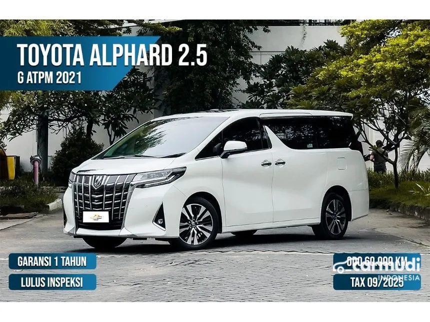 Jual Mobil Toyota Alphard 2021 G 2.5 di Banten Automatic MPV Putih Rp 850.000.000