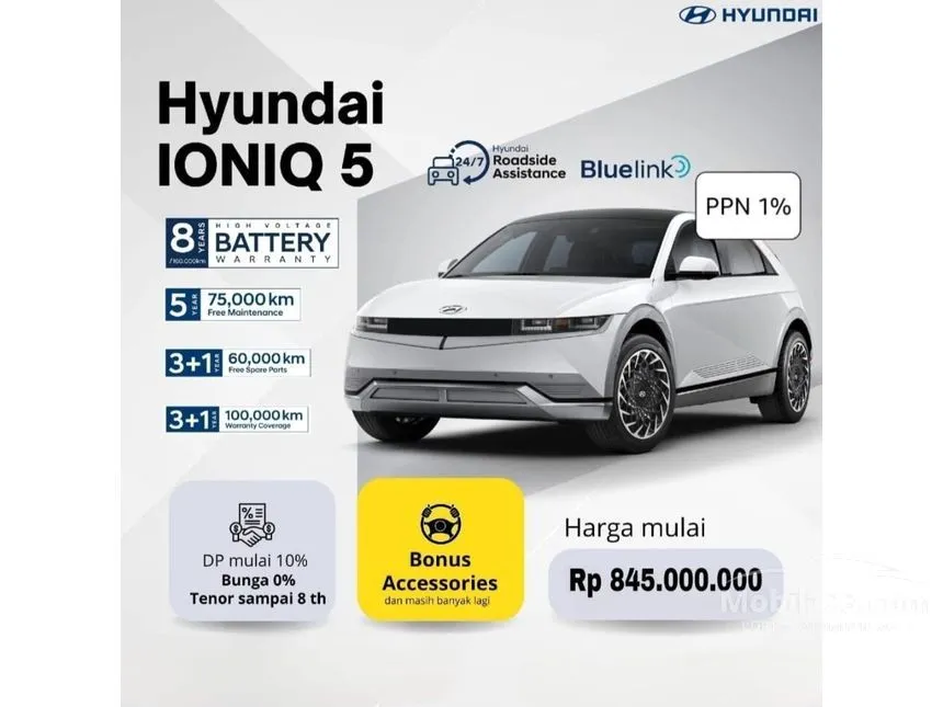 Jual Mobil Hyundai IONIQ 5 2023 Long Range Signature di DKI Jakarta Automatic Wagon Hitam Rp 755.000.000
