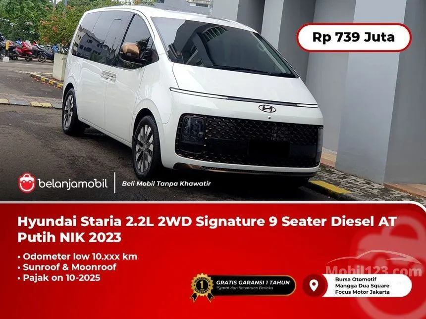 Jual Mobil Hyundai Staria 2023 Signature 9 2.2 di DKI Jakarta Automatic MPV Putih Rp 739.000.000