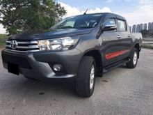 2016 TOYOTA HILUX 2.4(M) G-SPEC $$ FULL LOAN $$ FREE WARRANTY ** NO FAKE YEAR ** THE BEST ECONOMY FUEL CONSUMPTION MODEL ** CHEAPEST IN TOWN **