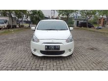 2015 Mitsubishi Mirage 1.2 EXCEED Hatchback Wrn Putih Mulus Low KM TDP 27Jt