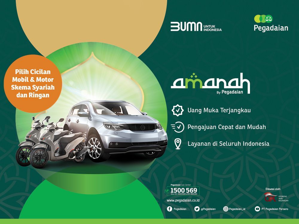 Pegadaian Siapkan Produk Amanah untuk memudahkan Pembelian Kendaraan Berbasis Syariah