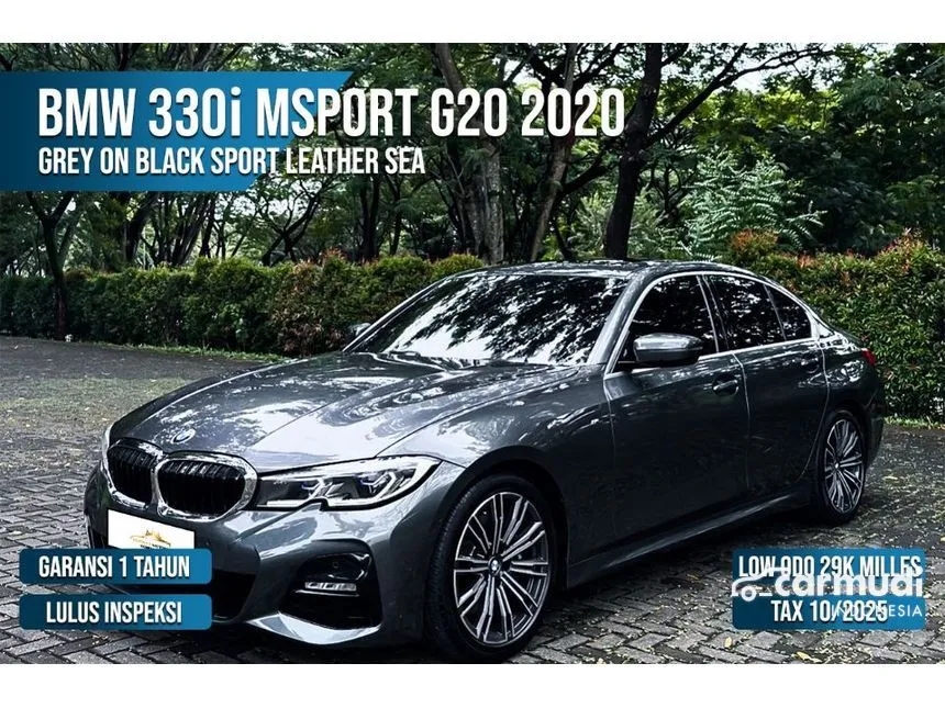 Jual Mobil BMW 330i 2020 M Sport 2.0 di Banten Automatic Sedan Abu
