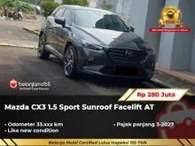 2024 Mazda CX-3 1.5 Sport SUV Sunroof Facelift AT Abu Metalik NIK 2024 [GARANSI 5TH]