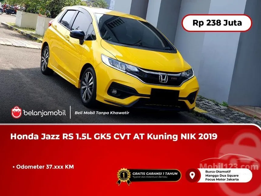 Jual Mobil Honda Jazz 2019 RS 1.5 di DKI Jakarta Automatic Hatchback Kuning Rp 238.000.000