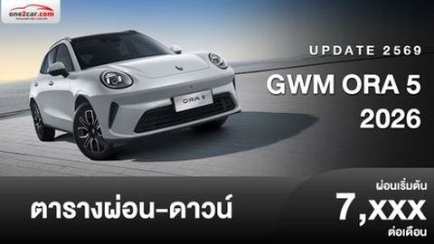 ตารางผ่อน GWM ORA 5 เปิดตัว 2 ขุมพลังใหม่ EV-HEV