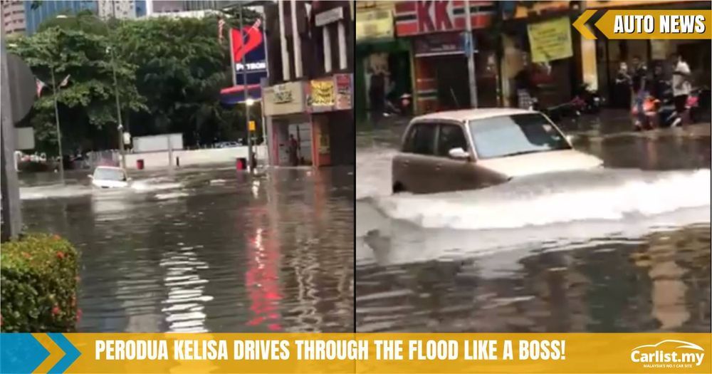 Perodua Kelisa Drives Through The Flood Like a Boss