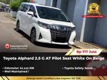 2021 Toyota Alphard 2.5 G MPV TSS Pilot Seat White On Beige NIK 2021 [ GARANSI 5TH ]