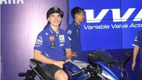 Datang ke Indonesia, Maverick Vinales kenalkan Yamaha All New R15
