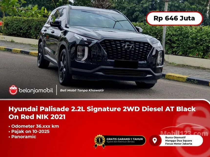 Jual Mobil Hyundai Palisade 2021 Signature 2.2 di DKI Jakarta Automatic SUV Hitam Rp 646.000.000