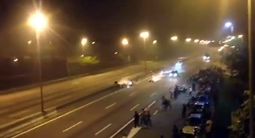 VIDEO: Illegal Racing On KESAS Highway Ends In A Crash