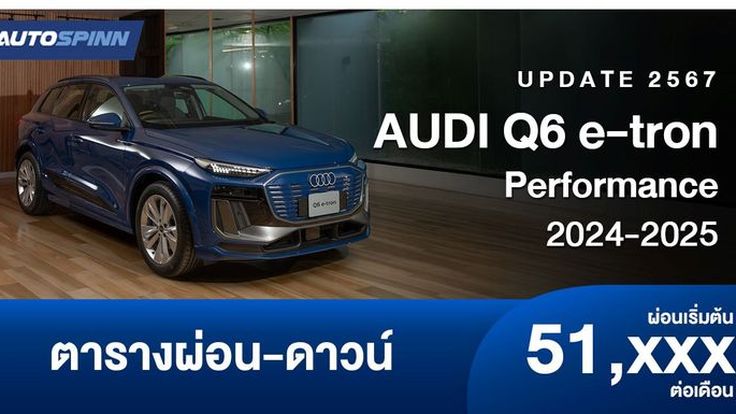 ตารางผ่อน AUDI Q6 e-tron Performance 2024-2025