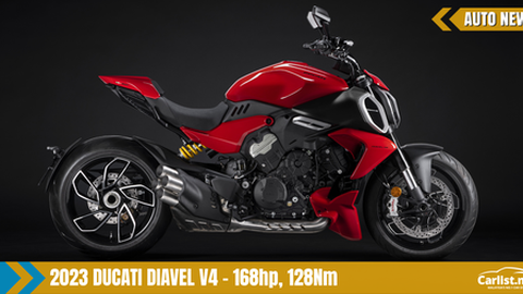 Ducati stuffs a 1,158cc V4 engine into its new Diavel