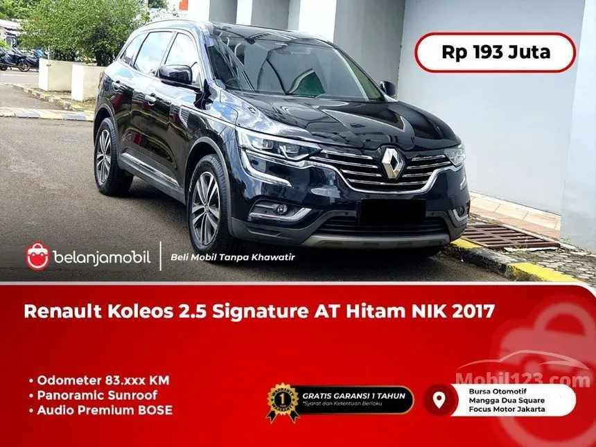 Jual Mobil Renault Koleos 2017 Panoramic Sunroof 2.5 di DKI Jakarta Automatic SUV Hitam Rp 193.000.000