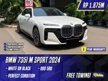 2024 BMW 735i 3.0 M Sport Sedan White on Black Putih 735 i MSport