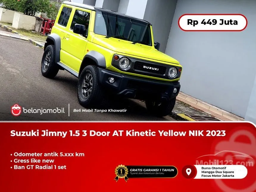 Jual Mobil Suzuki Jimny 2023 3 Door (1 Tone) 1.5 di DKI Jakarta Automatic SUV Kuning Rp 449.000.000