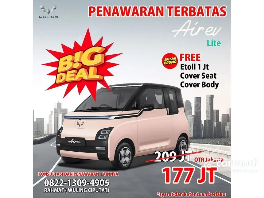 Jual Mobil Wuling EV 2024 Air ev Lite di Banten Automatic Hatchback Putih Rp 177.000.000