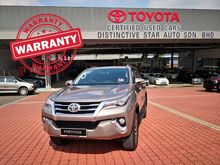 2017 Toyota Fortuner 2.7 SUV + FREE 2 YRS WARRANTY + FREE 2 YEARS SERVICE BY AUTHORIZED TOYOTA SERVICE CENTRE