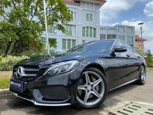2016 Mercedes-Benz C250 2.0 AMG Sedan Nik2016 Black On Black Panoramic Sunroof PBD #AUTOHIGH #BEST OFFER