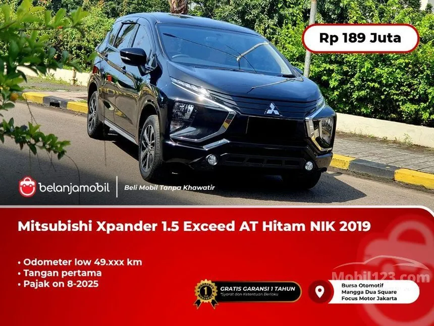 Jual Mobil Mitsubishi Xpander 2019 Exceed 1.5 di DKI Jakarta Automatic MPV Hitam Rp 189.000.000