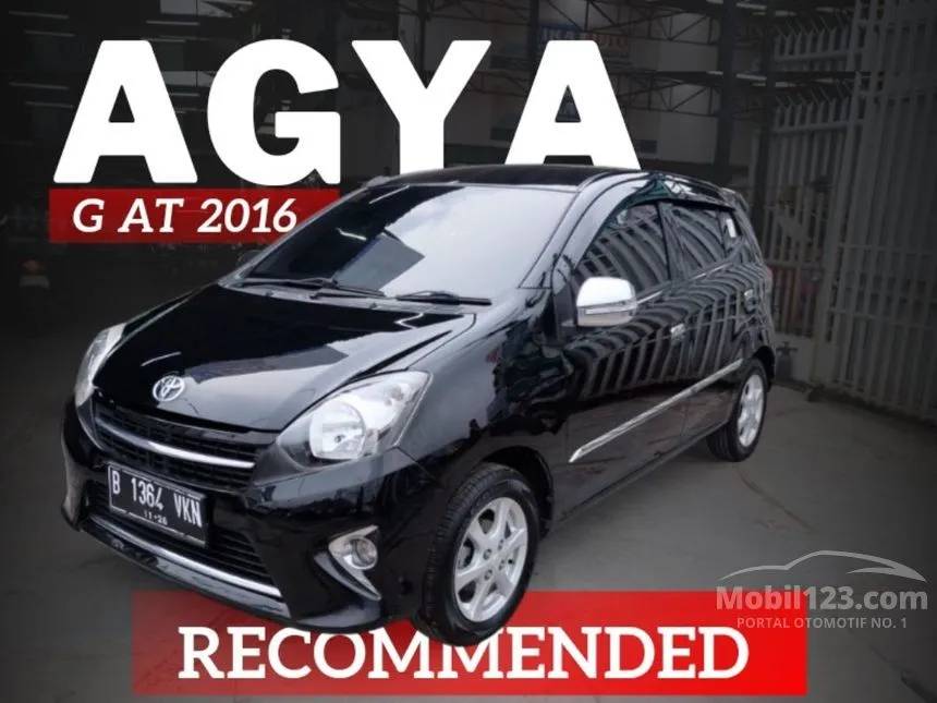 Jual Mobil Toyota Agya 2016 G 1.0 di DKI Jakarta Automatic Hatchback Hitam Rp 95.000.000