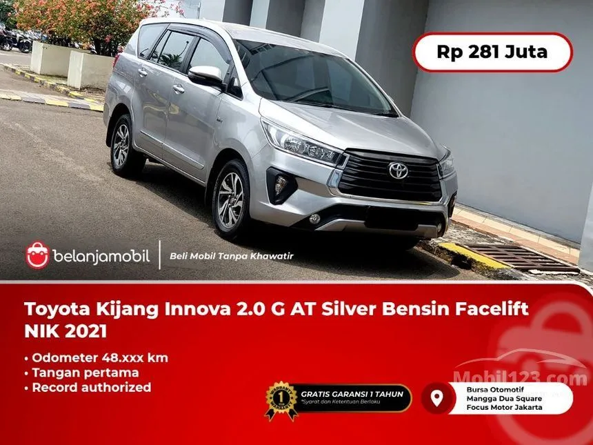 Jual Mobil Toyota Kijang Innova 2021 G 2.0 di DKI Jakarta Automatic MPV Silver Rp 281.000.000