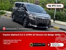2020 Toyota Alphard 2.5 G Van Wagon ATPM TSS AT Brown On Beige 2020/2021