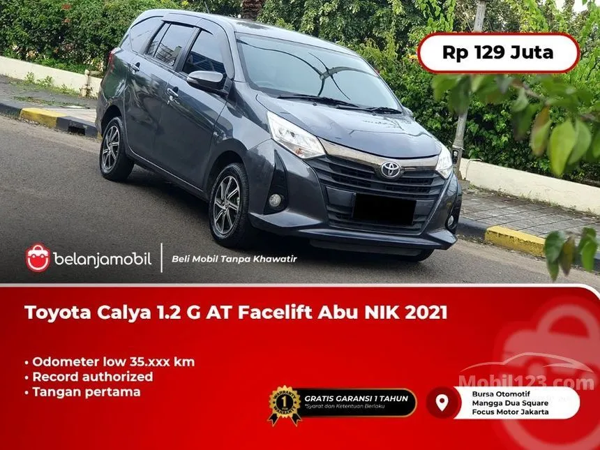 Jual Mobil Toyota Calya 2021 G 1.2 di DKI Jakarta Automatic MPV Abu
