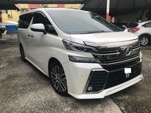 2015 Toyota Vellfire 2.5 Z G Edition MPV ZG SUNROOF ROOF TV TIPTOP CONDITION PILOT SEAT PIONEER TV