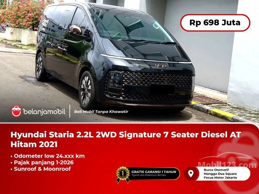 Jual Mobil Hyundai Staria 2021 Signature 7 2.2 di DKI Jakarta Automatic MPV Hitam Rp 698.000.000
