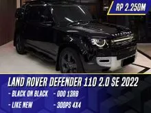 2022 Land Rover Defender 2.0 110 P300 SE SUV 300PS 4x4 Black Hitam