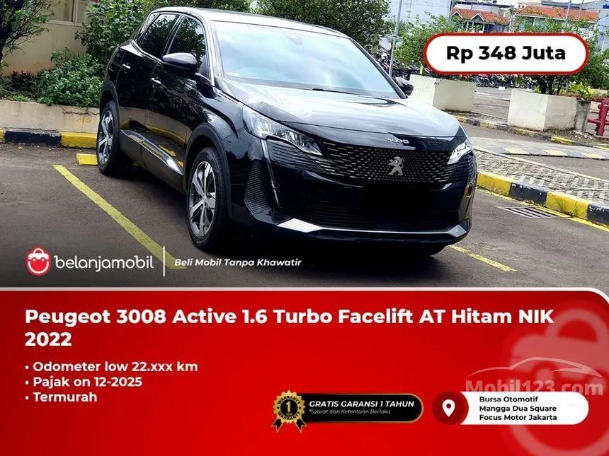 Jual Mobil Peugeot 3008 2022 Active 1.6 di DKI Jakarta Automatic SUV Hitam Rp 348.000.000