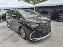 2024 Toyota Alphard 2.5 Z,GRADE 4.5, MODELISTA BODYKIT ORI,HUD,SIDE STEP,ROOF TV,DIM,BSM,4 CAM,SUNROOF,2024 UNREGISTER