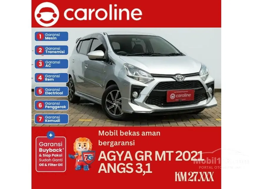 Jual Mobil Toyota Agya 2021 GR Sport 1.2 di Jawa Barat Manual Hatchback Silver Rp 130.000.000