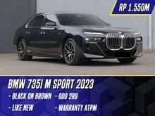 2023 BMW 735i 3.0 M Sport Sedan Black on Brown Hitam 735 i MSport